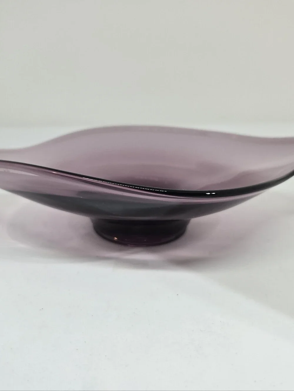 Vtg Viking Amethyst Epic Glass Console Bowl MCM